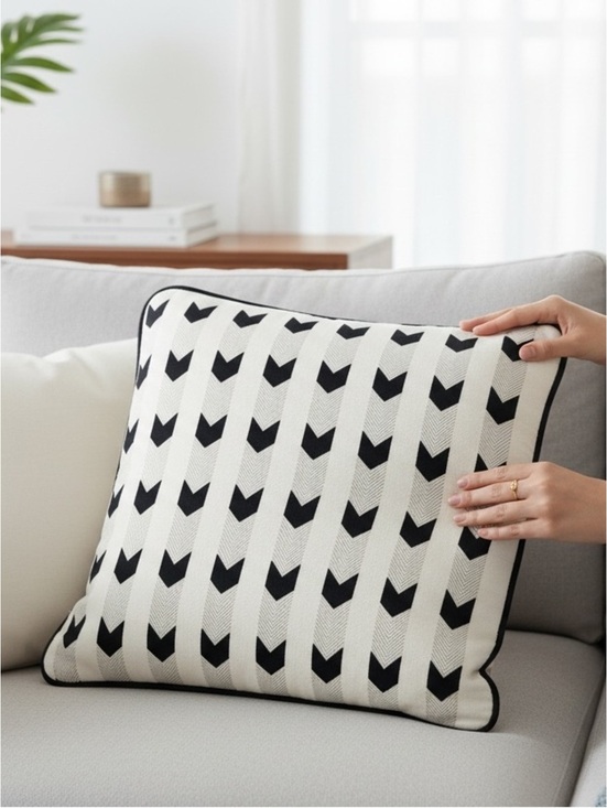 Other - Black and White Pillow Cover 23 x 23 in